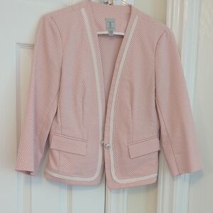 Tristan Pink and White Women's Blazer